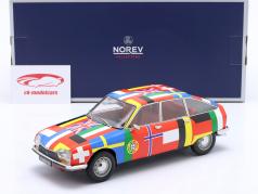 Citroen GS year 1972 flags 2nd version 1:18 Norev