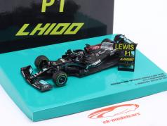 L. Hamilton Mercedes-AMG F1 W12 #44 100 victoria sochi fórmula 1 2021 1:43 Minichamps