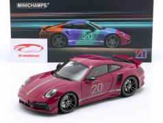 Porsche 911 (992) Turbo S Coupe Sport Design 2021 rot 1:18 Minichamps