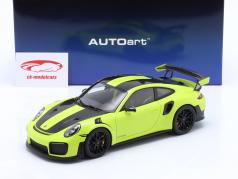 Porsche 911 (991 II) GT2 RS Weissach-pakket 2017 acid groente 1:18 AUTOart