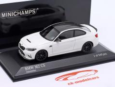 BMW M2 CS (F87) 建设年份 2020 高山白 / 黑色的 轮辋 1:43 Minichamps