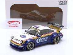 Porsche 911 (964) RWB Rauh-Welt 2022 azul / branco / vermelho / ouro 1:18 Solido