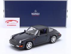 Porsche 911 (964) Carrera 4 Targa Anno di costruzione 1991 blu scuro 1:18 Norev