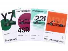 Porsche poster set 911 (992) 75 jaren (4x 50x70 cm)