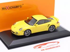 Porsche 911 (997) Turbo Año de construcción 2009 amarillo 1:43 Minichamps