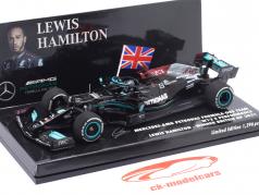 L. Hamilton Mercedes-AMG F1 W12 #44 gagnant Britanique GP formule 1 2021 1:43 Minichamps