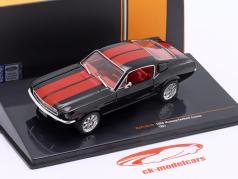 Ford Mustang Fastback ano de construção 1967 preto / vermelho 1:43 Ixo