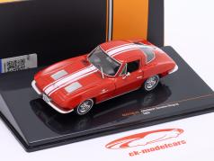 Chevrolet Corvette Stingray Año de construcción 1963 rojo / blanco 1:43 Ixo