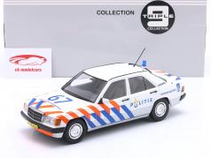 Mercedes-Benz 190 (W201) politi Holland 1993 hvid 1:18 Triple9