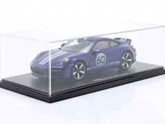 Porsche 911 (992) Sport Classic 2022 ensian blå metallisk 1:18 Spark