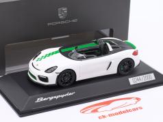 Porsche Boxster Bergspyder branco / verde / preto 1:43 Spark