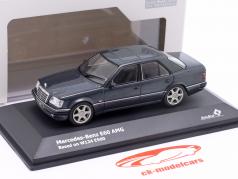 Mercedes-Benz E60 (W124) AMG Bouwjaar 1994 saffier zwart metalen 1:43 Solido