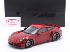 Porsche 911 (992) Turbo S Coupe Sport Design 2021 karminrot 1:18 Minichamps
