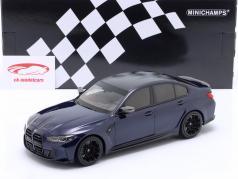 BMW M3 (G80) Byggeår 2020 mørkeblå metallisk 1:18 Minichamps