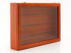 Van hoge kwaliteit houten vitrine  62 x 42 x 10 cm mahonie SAFE