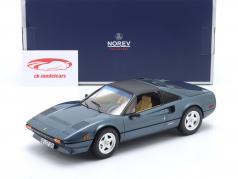 Ferrari 308 GTS 和 可拆卸的 屋顶 建设年份 1982 蓝色的 金属的 1:18 Norev