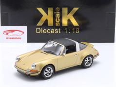 Porsche 911 Targa Singer Design goud metalen 1:18 KK-Scale