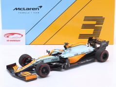 Daniel Ricciardo McLaren MCL35M Gulf #3 Mónaco GP fórmula 1 2021 1:18 Minichamps