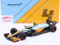 Lando Norris McLaren MCL35M Gulf  #4 第三名 摩纳哥 GP 公式 1 2021 1:18 Minichamps