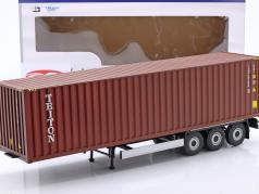 container aanhangwagen 40Ft. donkerrood 1:24 Solido