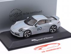 Porsche 911 (992) Sport Classic 2022 grigio sportivo metallizzato 1:43 Spark