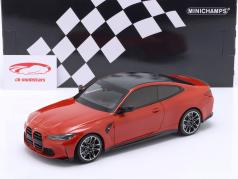 BMW M4 Année de construction 2020 rouge métallique 1:18 Minichamps