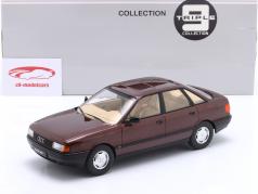 Audi 80 (B3) 建設年 1989 暗赤色 メタリックな 1:18 Triple9