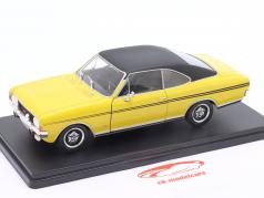 Opel Commodore A GS/E Coupe ano de construção 1970 amarelo / preto 1:24 Hachette