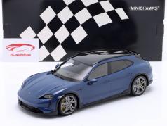 Porsche Taycan Cross Turismo Turbo S 2021 голубой нептун 1:18 Minichamps