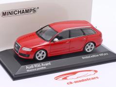 Audi RS 6 Avant Anno di costruzione 2007 Rosso di Misano effetto perlato 1:43 Minichamps