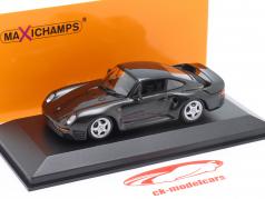 Porsche 959 ano de construção 1987 cinza escuro metálico 1:43 Minichamps