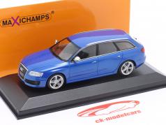 Audi RS 6 Avant (C6) 建设年份 2008 蓝色的 金属的 1:43 Minichamps