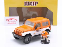 Jeep Wrangler 2007 met figuur M&Ms Oranje 1:24 Jada Toys