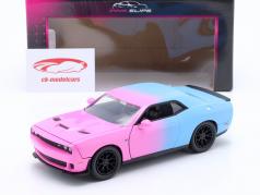 Pink Slips Dodge Challenger SRT Hellcat 2015 lyserød / Lyseblå 1:24 Jada Toys