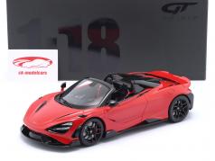 McLaren 765LT Spider Anno di costruzione 2021 rosso 1:18 GT-Spirit