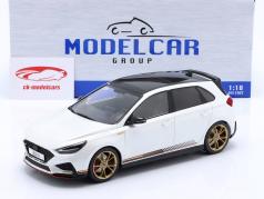 Hyundai i30 N Drive-N Edition Bouwjaar 2021 Atlas wit 1:18 Model Car Group