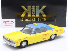 Dodge Monaco taxi Texas 1974 geel / blauw 1:18 KK-Scale