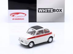 Fiat 500 year 1960 white / red 1:24 WhiteBox