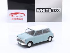 Austin Mini Cooper S Byggeår 1965 Lyseblå / hvid RHD 1:24 WhiteBox