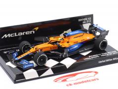 Lando Norris McLaren MCL35M #4 5-е место Франция GP Формула 1 2021 1:43 Minichamps