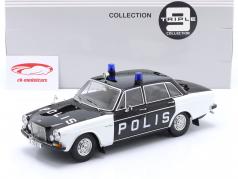 Volvo 164 politie Zweden Bouwjaar 1970 zwart / wit 1:18 Triple9