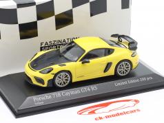 Porsche 718 (982) Cayman GT4 RS 2021 jaune / Jantes en néodyme 1:43 Minichamps