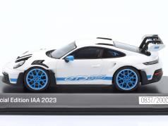 Porsche 911 (992) GT3 RS Especial edição IAA 2023 branco 1:43 Spark