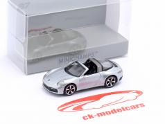 Porsche 911 (992) Targa 4 Byggeår 2020 sølv 1:87 Minichamps