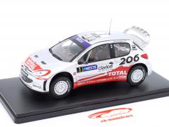 Peugeot 206 WRC #1 ganhador Rallye Finlândia 2002 Burns, Reid 1:24 Altaya