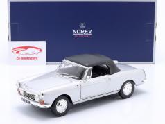 Peugeot 404 カブリオレ 建設年 1967 銀 メタリックな 1:18 Norev