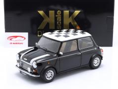 Mini Cooper RHD geruit zwart / wit 1:12 KK-Scale