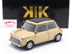 Mini Cooper с правым рулем и люком на крыше, золотистый металлик, масштаб 1:12 KK
