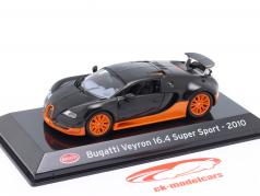 Bugatti Veyron 16.4 Super Sport Год постройки 2010 черный / апельсин 1:43 Altaya