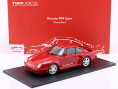 Porsche 959 Sport Byggeår 1987 vagter rød 1:12 TrueScale